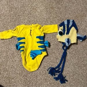 Baby 0-3 months flounder onsie and hat. Used once for Halloween.